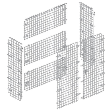 Hubert 89037 - Security Enclosure Kit, 7-piece, 48" X 18" X 63"H