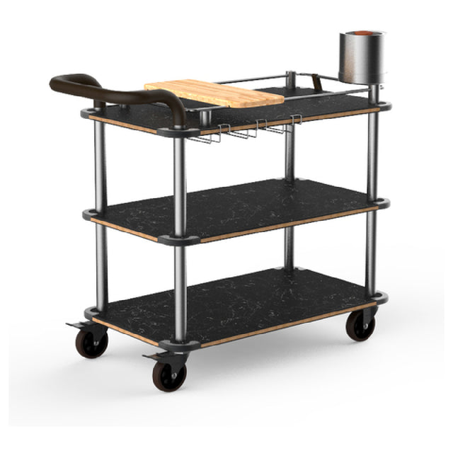 Steelite MGCRNX03MSXX Mogogo Buffet Solutions Roll'n Mixology Service Cart 41-1/2" X 21" X 40-1/2"H