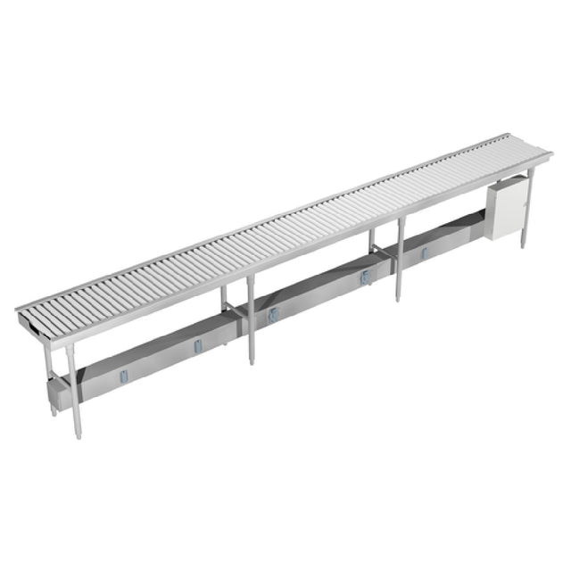 Caddy RCF Tray Make-Up Conveyor Custom Length Per Spec Non-powered Roller Conveyor