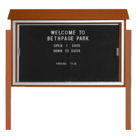 Aarco PLDS3045LDPP-5 Message Center 45"W X 30"H Freestanding