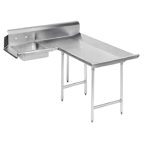 Advance Tabco DTS-D70-96R Dishlanding-Soil Dishtable L-shaped With Landing Attaches To Right Of Dish Machine Operator