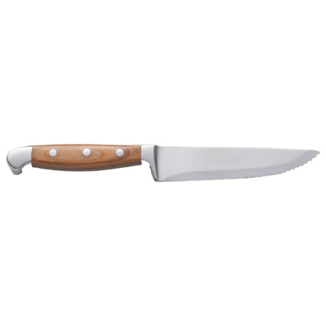 International Tableware IFK-416 Steak Knife Handle 4-3/8"L Blade 5"L Stainless Steel Full Tang With Pakkawood Handle