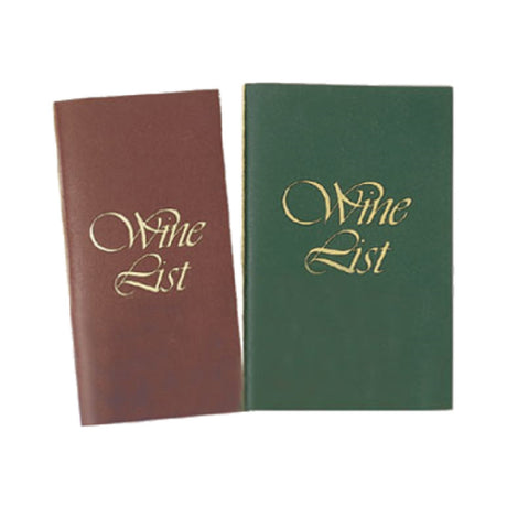 Menu Solutions L701A Wine List Cover 5-1/2" X 8-1/2" Folded Insert (elastics Not Included)