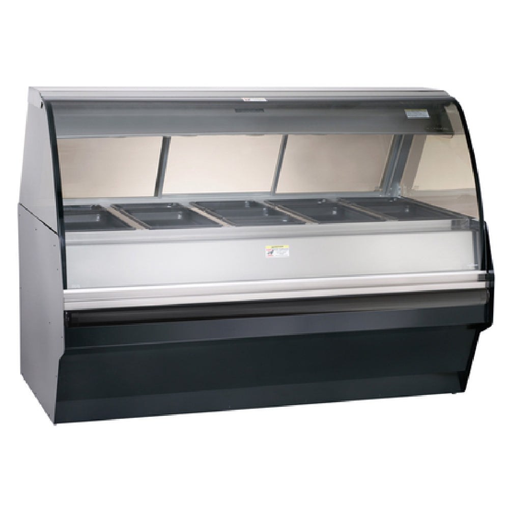 Alto Shaam TY2SYS-72/P-BLK Halo Heat® Hot Deli Display System Self-service TY2-72/P Display Case Mounted On A Low-profile 72" Decorator Base