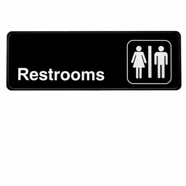 Alpine Industries ALPSGN-20 Sign 9" X 3" "Restrooms"