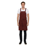 Chef Works ABX01-RNA-0 Uptown Bib Apron 34"L X 30"W Adjustable Cross Back Ties With Snap