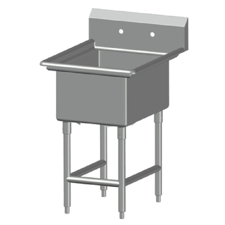 SPG 1SL20 - Universal Stainless Sink, One Compartment, 20" Front-to-back X 20" Wide Sink Compartment