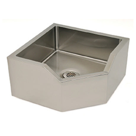 Eagle F2424-12-CDE Eagle Corner Mop Sink With Drop Edge 24" W X 24" L X 12˝- Deep Fabricated Bowl With Drop Edge