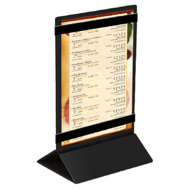 Menu Solutions TT2SRBB-46 Table Tent Holds 4" X 6" Inserts Double Sided