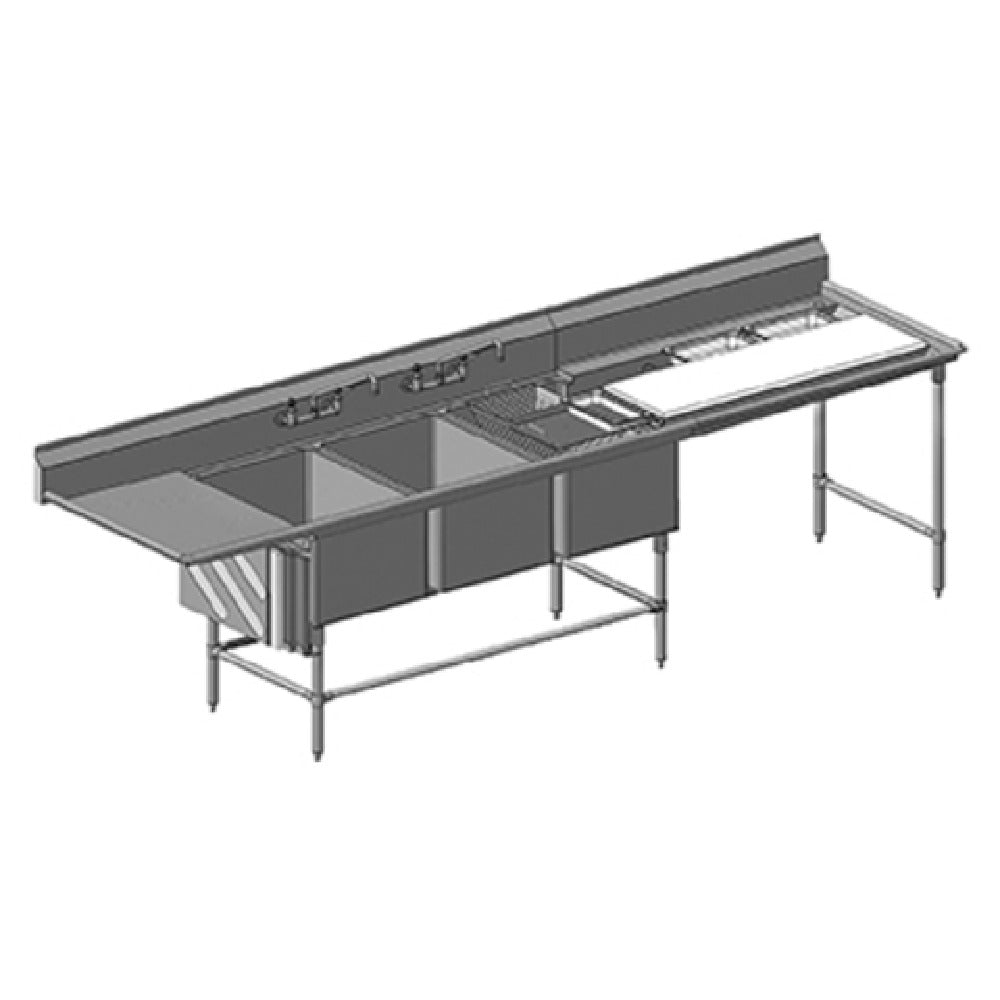 Eagle FNP2860-3-18L-48TR Spec-Master® FNP Series Prep Sink Three Compartment