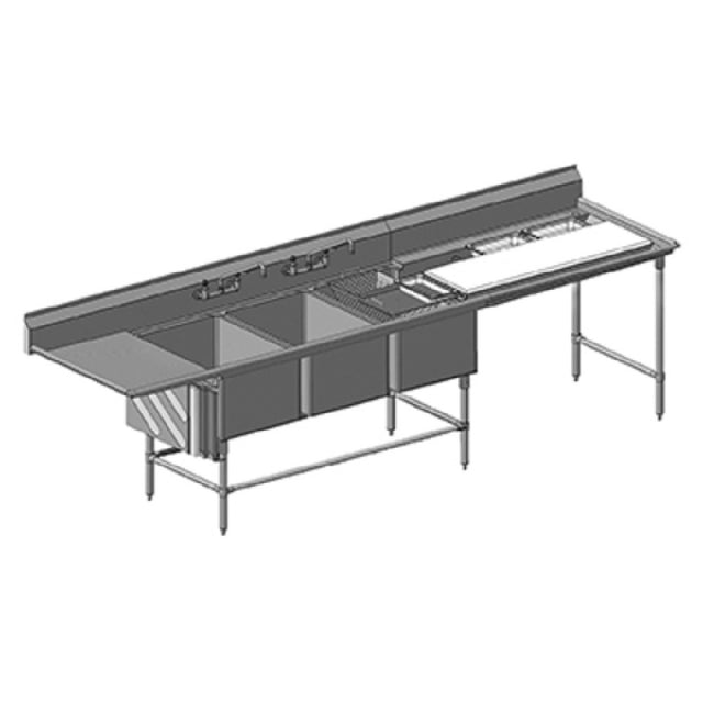 Eagle FNP2860-3-18L-48TR Spec-Master® FNP Series Prep Sink Three Compartment