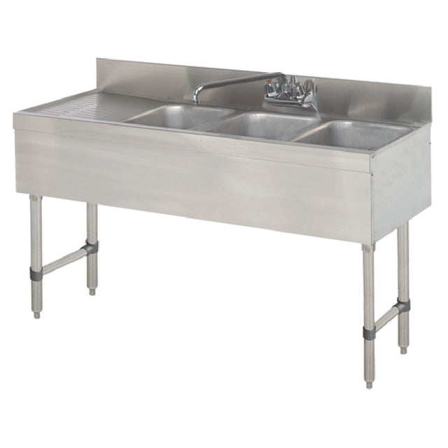 Advance Tabco SLB-43R Special Value Sink Unit 3-compartment 48"W X 18"D X 33"H Overall