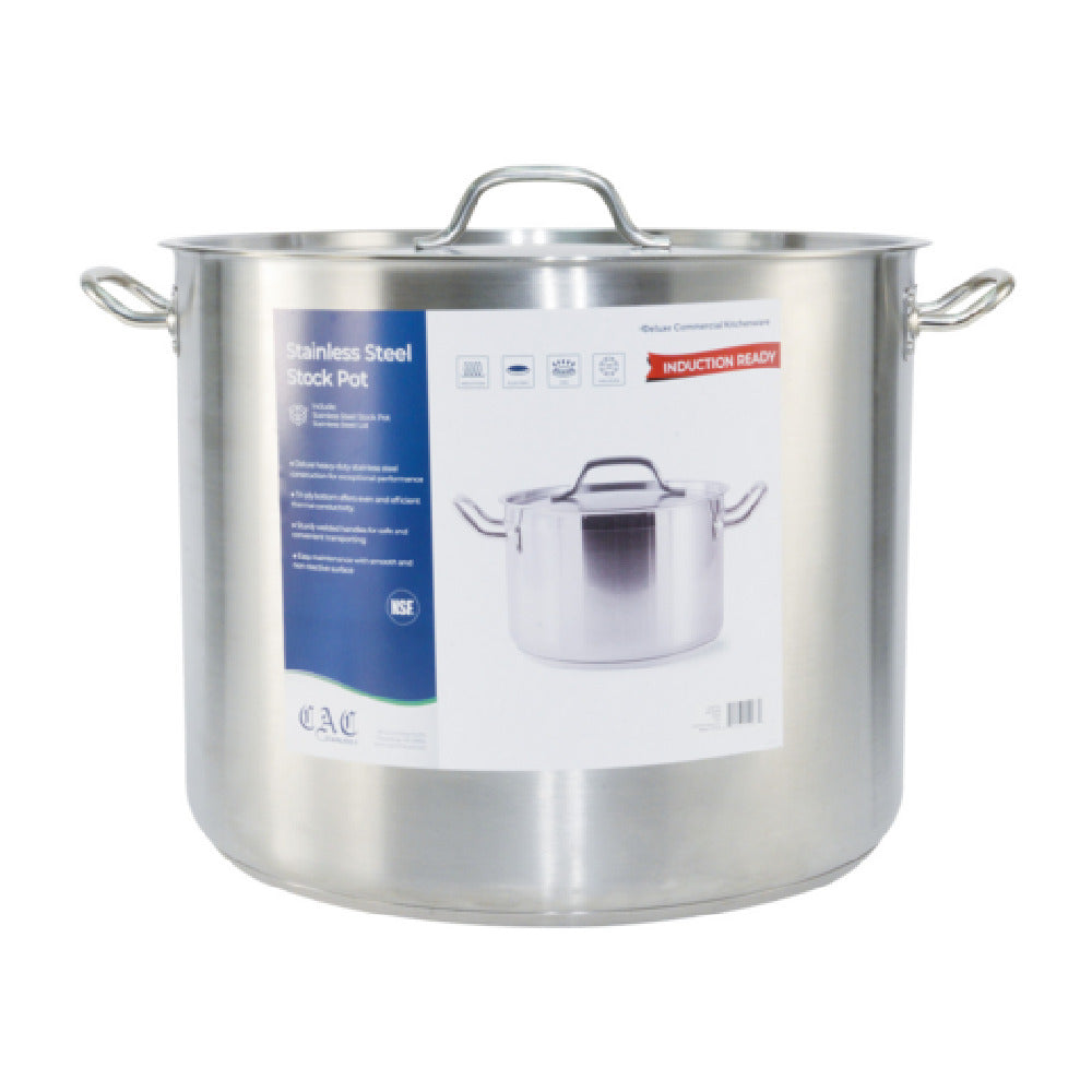 CAC China STKP-60 Stock Pot 60 Qt. 17-3/4" X 14-1/8"