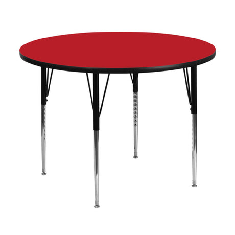 Flash Furniture XU-A48-RND-RED-H-A-GG Activity Table 48" Dia. X 21-1/4" To 31-1/4" Adjustable Height