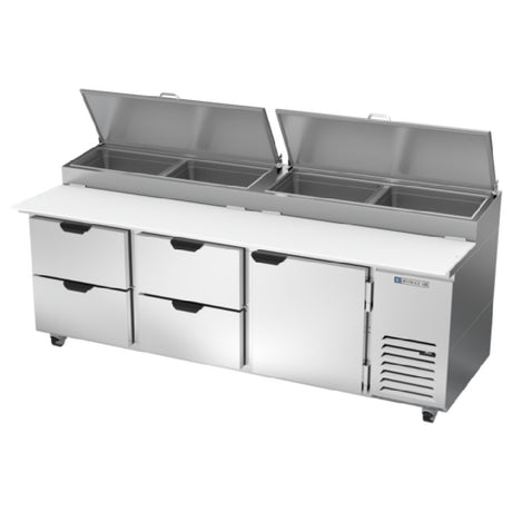 Beverage Air DPD93HC-4 Pizza Top Refrigerated Counter Three-section 93"W