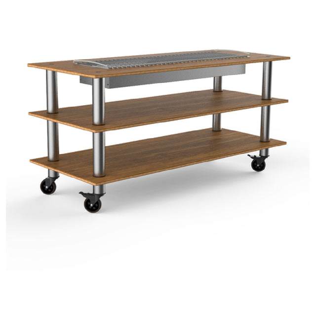 Steelite MGCMLD06BSXW Mogogo Buffet Solutions Modular Heat Table 3-tier 71" X 29-1/2" X 35"H