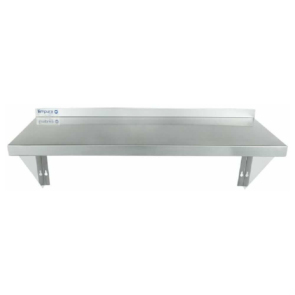 Empura Stainless 1536WS18G Standard Duty Empura Wall Mount Storage Shelf 15" X 36" 18GA 430S/S Shelf And Brackets