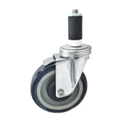 BK Resources 5SS-2RA-PLY-TLB - Swivel Caster, 1-1/4" Expanding Stem, 5" Polyurethane Wheel