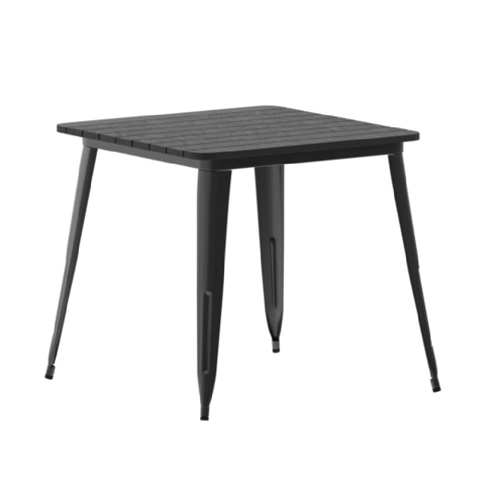 Flash Furniture JJ-T14619-80-BKBK-GG Declan Dining Table 31-1/2"W X 31-1/2"D X 30"H Square Table