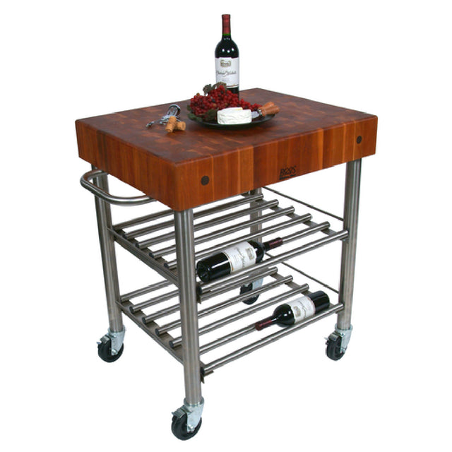 John Boos WAL-CUCD15WC Cucina D'Amico Wine Cart 30"W X 24"D X 35-1/2"H Overall Size