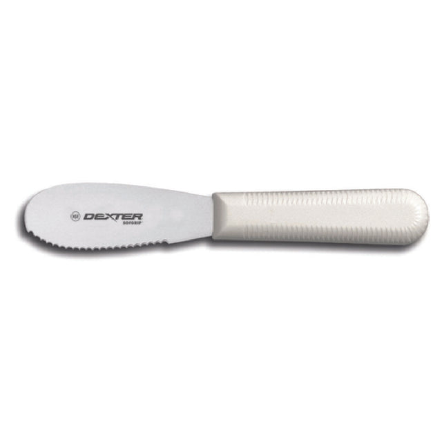 Dexter Russell SG173SC-PCP SofGrip™ (24403) Sandwich Spreader 3-1/2" Scalloped Edge