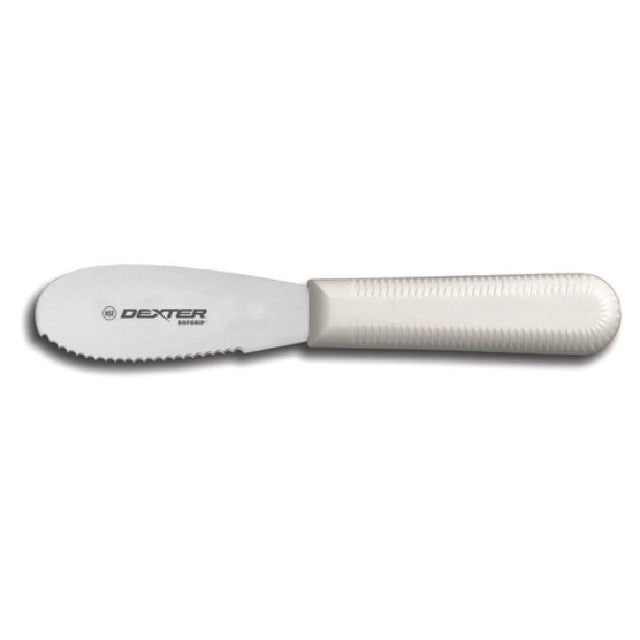 Dexter Russell 24403 SofGrip™ (SG173SC-PCP) Sandwich Spreader 3-1/2" Scalloped Edge