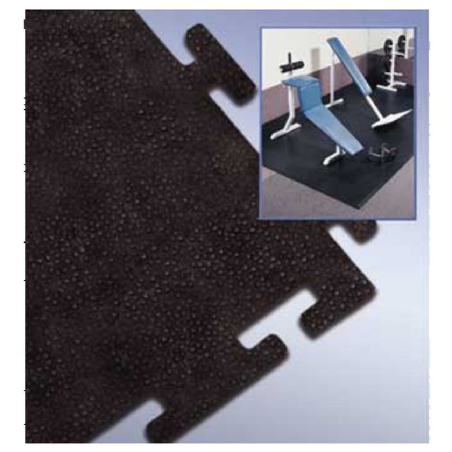 Cactus Mat 2560-COC Tile Lock Weight Room Matting System 1' X 2' X 2' Corner