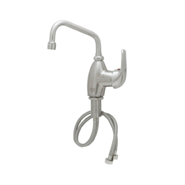 T&S Brass S-2785-S059X EverSteel Single Hole Deck Mount Single Lever Faucet 6" Swing Nozzle With Stream Regulator Outlet