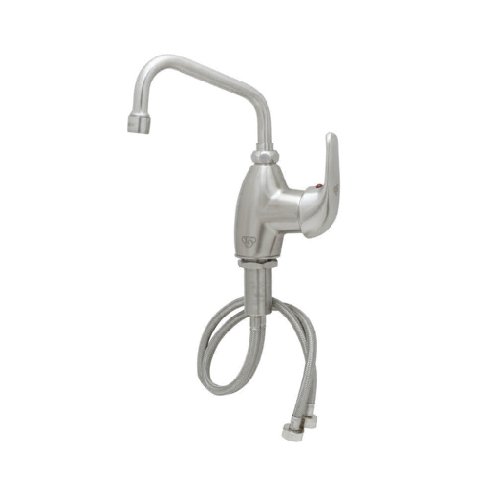 T&S Brass S-2785-S059X EverSteel Single Hole Deck Mount Single Lever Faucet 6" Swing Nozzle With Stream Regulator Outlet