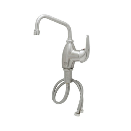 T&S Brass S-2785-S059X EverSteel Single Hole Deck Mount Single Lever Faucet 6" Swing Nozzle With Stream Regulator Outlet