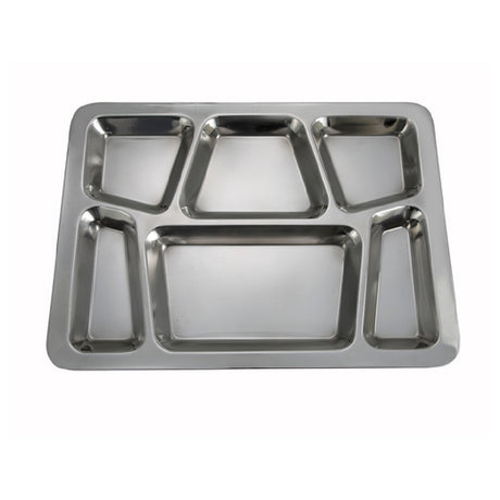 Winco SMT-2 Mess Tray 6 Compartments 15-1/2" X 11-1/2"