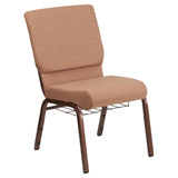 Flash Furniture FD-CH02185-CV-BN-BAS-GG Hercules Series Stacking Church Chair 800 Lb. Weight Capacity