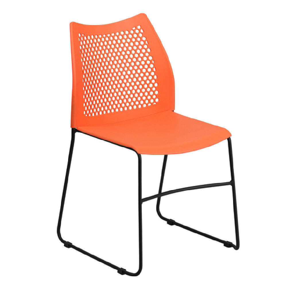 Flash Furniture RUT-498A-ORANGE-GG Hercules Series Stacking Chair 661 Lb. Weight Capacity