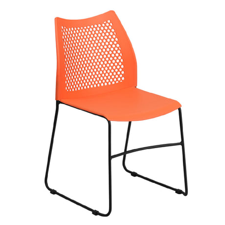 Flash Furniture RUT-498A-ORANGE-GG Hercules Series Stacking Chair 661 Lb. Weight Capacity