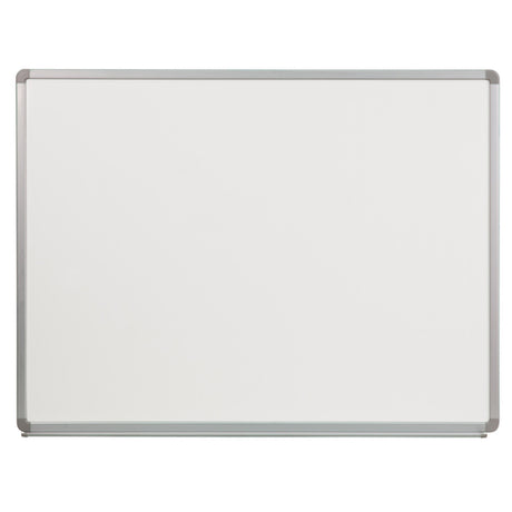 Flash Furniture YU-90X120-POR-GG Magnetic Marker/Dry Erase Board 48"W X 36"D White Porcelain Board