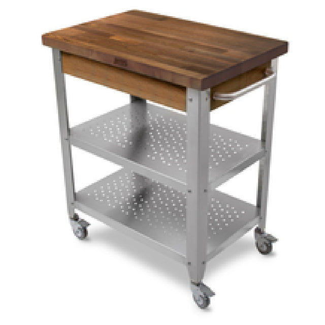 John Boos WAL-CUCE30-ND Cucina Elegante Cart 30"W X 20"D X 35"H Overall Size 1-1/2" Thick Edge Grain Top