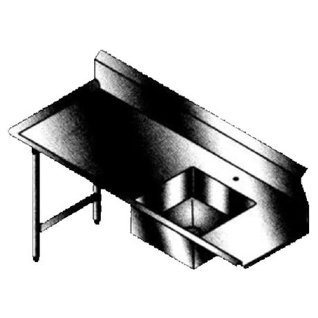 SPG SDT-6-L - Universal Stainless Dishtable, Soiled, 72"W X 30"D