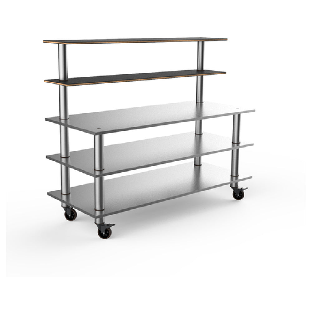 Steelite MGCMLC04MSXW Mogogo Buffet Solutions Modular Pro Back Bar 5-tier 71" X 29-1/2" X 60-1/2"H