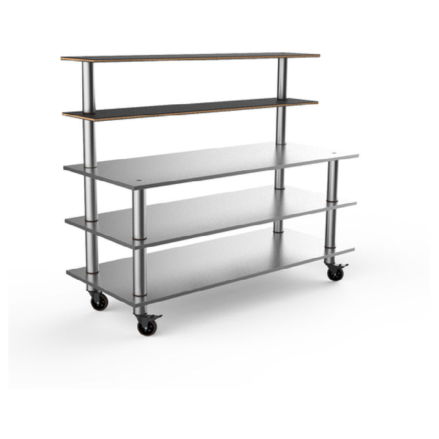 Steelite MGCMLC04MSXW Mogogo Buffet Solutions Modular Pro Back Bar 5-tier 71" X 29-1/2" X 60-1/2"H