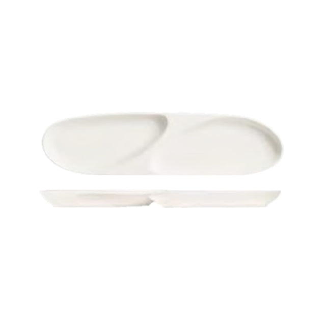 Libbey 905356913 (Formerly Syracuse China) Compartment Serving Tray 2-well Compartment