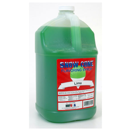 Winco 72005CS Benchmark Snow Cone Syrup 1 Gallon Lime (4 Gallons Per Case)