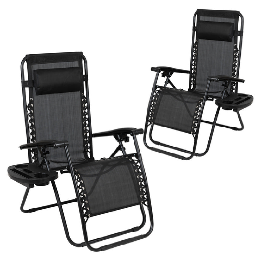 Flash Furniture 2-GM-103122SS-BK-GG Folding Chair 250 Lb. Weight Capacity 25-1/2"W X 60-1/2"D X 43"H