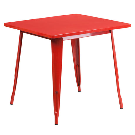 Flash Furniture ET-CT002-1-RED-GG Table 31-1/2"W X 31-1/2"D X 29-1/2"H Dining Height