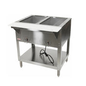 Hubert 29973 - Steam Table, 29" W X 30" D X 34" H, Heavy-duty Stainless Steel Body And Wells