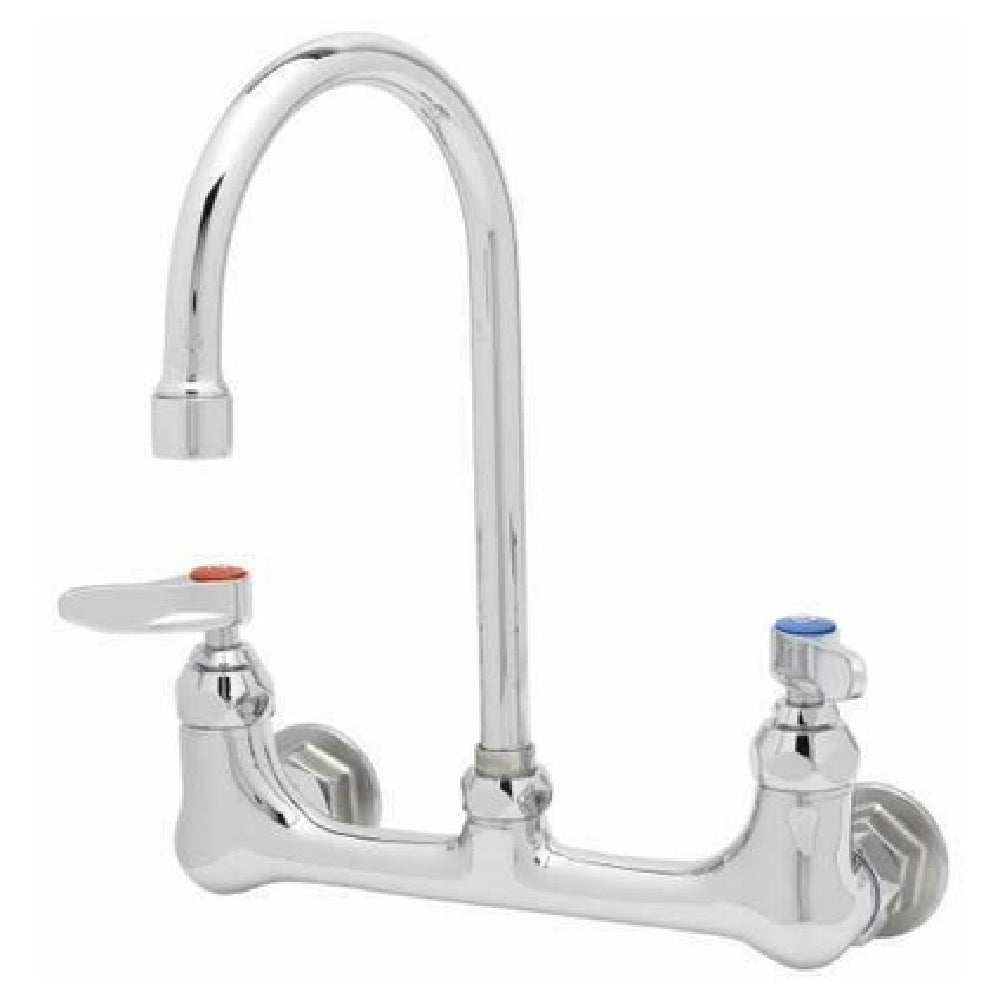 T&S Brass B-0330-M Double Pantry Faucet 8" Adjustable Centers Wall Mount