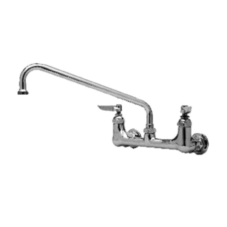 T&S Brass B-0231-CCM Sink Mixing Faucet Wall Mount 12" Swing Nozzle