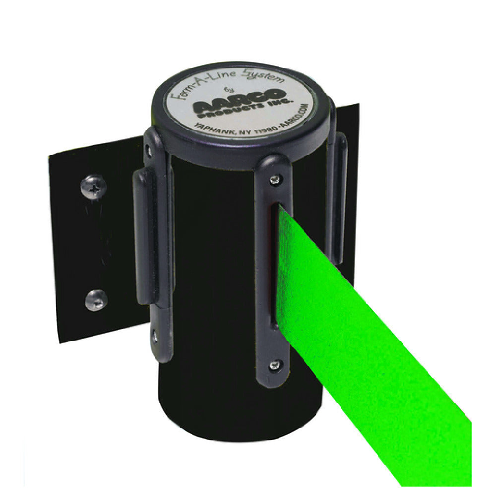 Aarco WM-10BKGR WM-10BKGR Form-A-Line™ System Wall Mounted Retractable Belt With A Black Casing