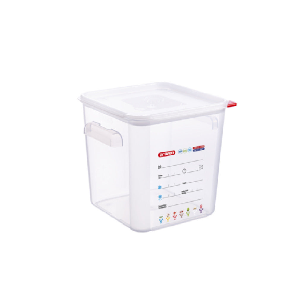 Carlisle 11854 Araven Food Storage Container 8.4 Qt. 8-7/8"W X 8-7/8"D X 9-1/2"H
