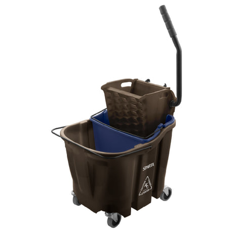 Carlisle 9690401 Carlisle OmniFit™ Mop Bucket Combo With Side Press Wringer & Soiled Water Insert