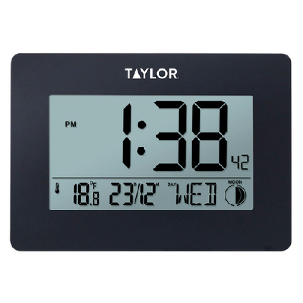 Taylor 5265191 Indoor/Outdoor Clock/Thermometer Digital 14°F To 140°F (10°C To 60°C) Indoor Temperature Range